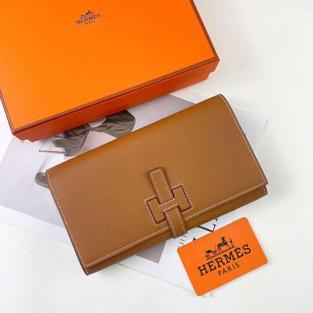 Hermes New H Passant Toutenmain Wallet – Brown