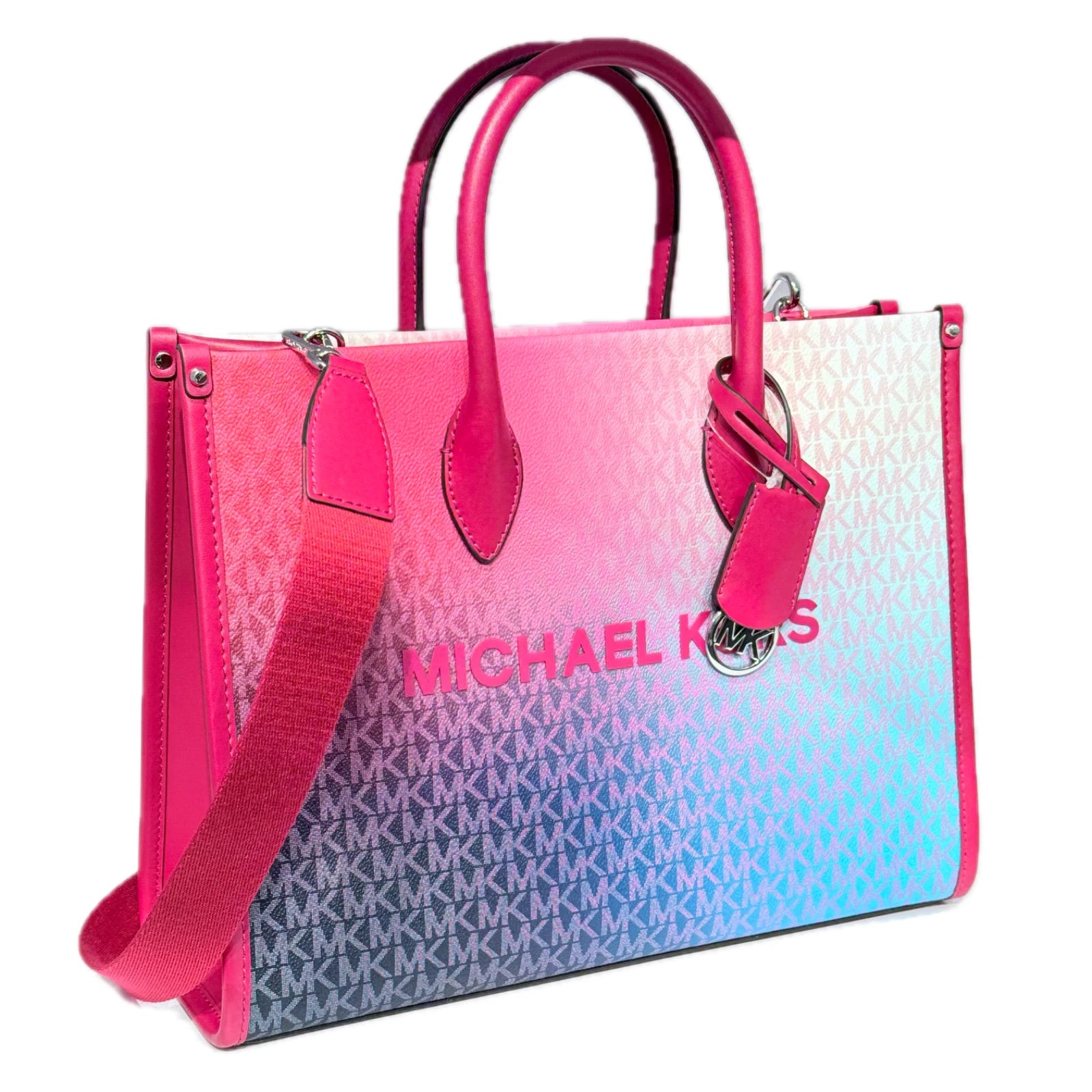 Mirella Medium Ombre Tote — Dark Raspberry