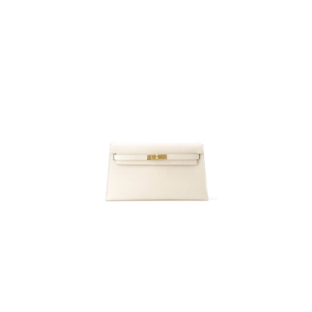 Hermes Kelly Elan – Cream White with Gold Hardware