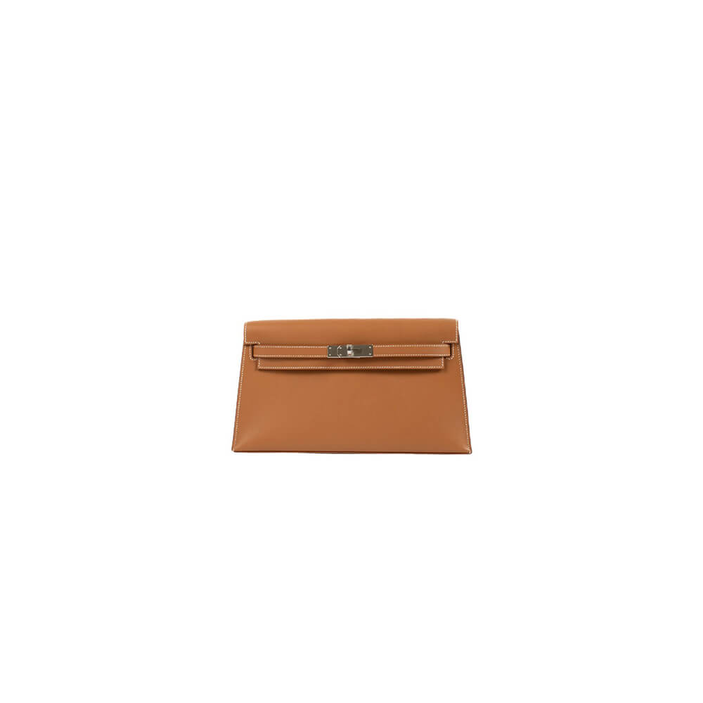 Hermes Kelly Elan – Gold Brown with Silver Hardware – Madame Leather