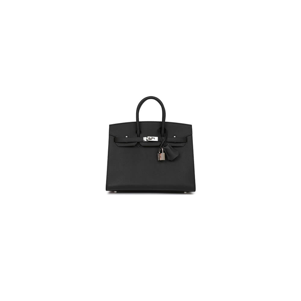 Hermes Birkin 25 Sellier – Black with Silver Hardware (Epsom Leather)