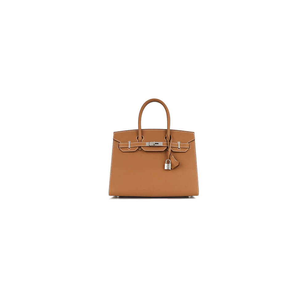 Hermes Birkin 25 Sellier – Gold with Silver Hardware (Epsom Leather)