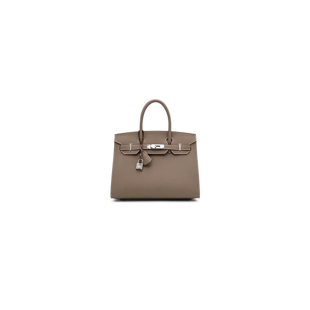 Hermes Birkin 25 Sellier – Etoupe with Silver Hardware (Epsom Leather)