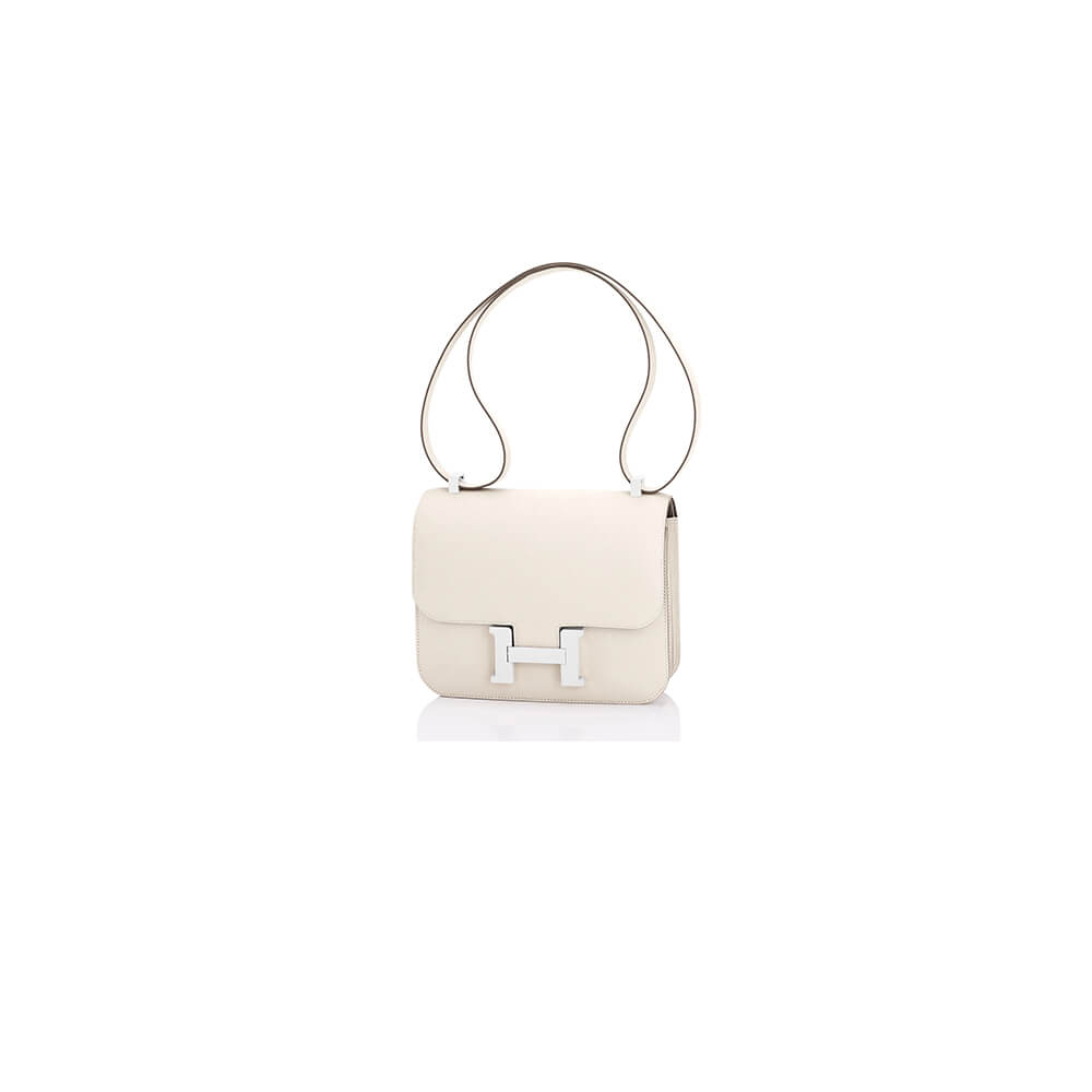 Hermes Constance 18 – Epsom Cream with Silver Hardware