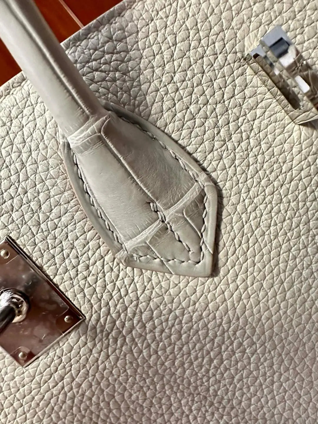 BKbag-Togo leather + crocodile leather combination