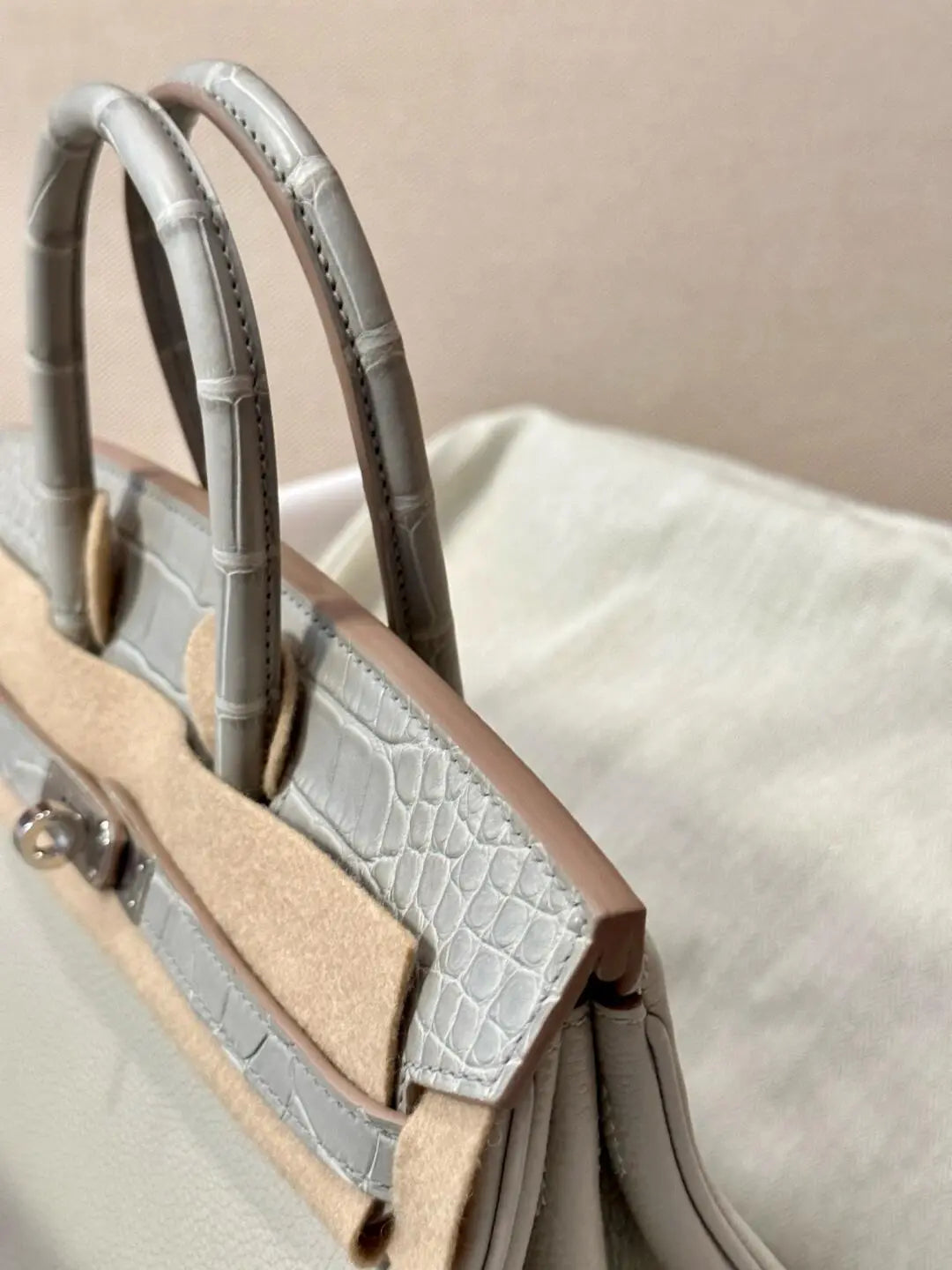 BKbag-Togo leather + crocodile leather combination