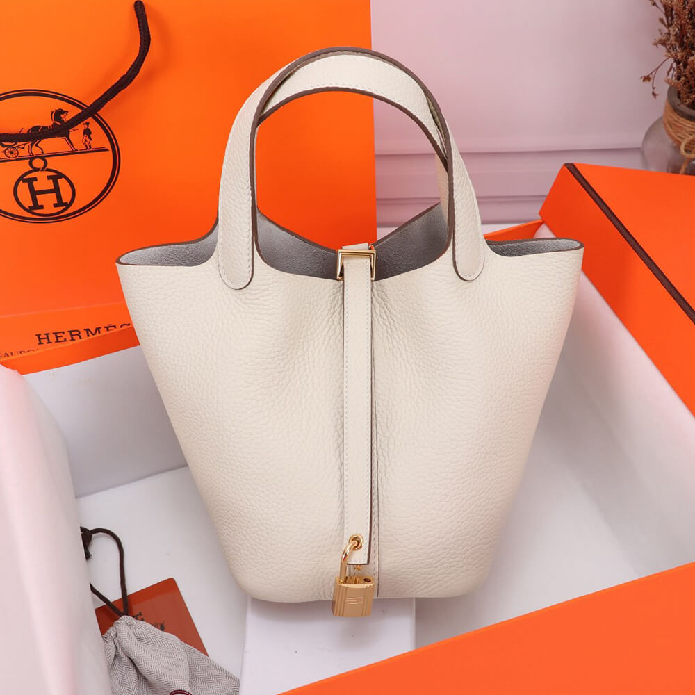 Hermes Picotin Lock 22 Bag – White (1:1 Mirror)