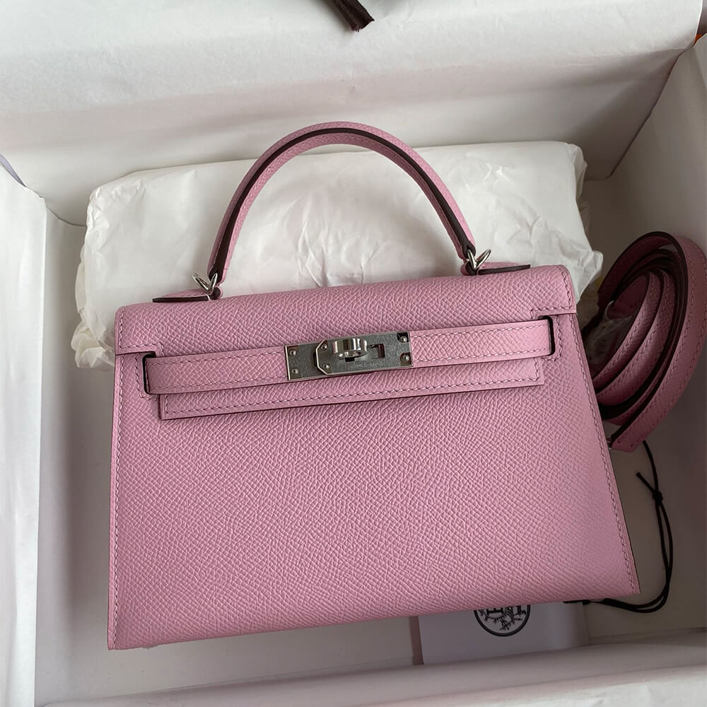Hermes Mini Kelly II (HIGH-END GRADE) – Dark Pink