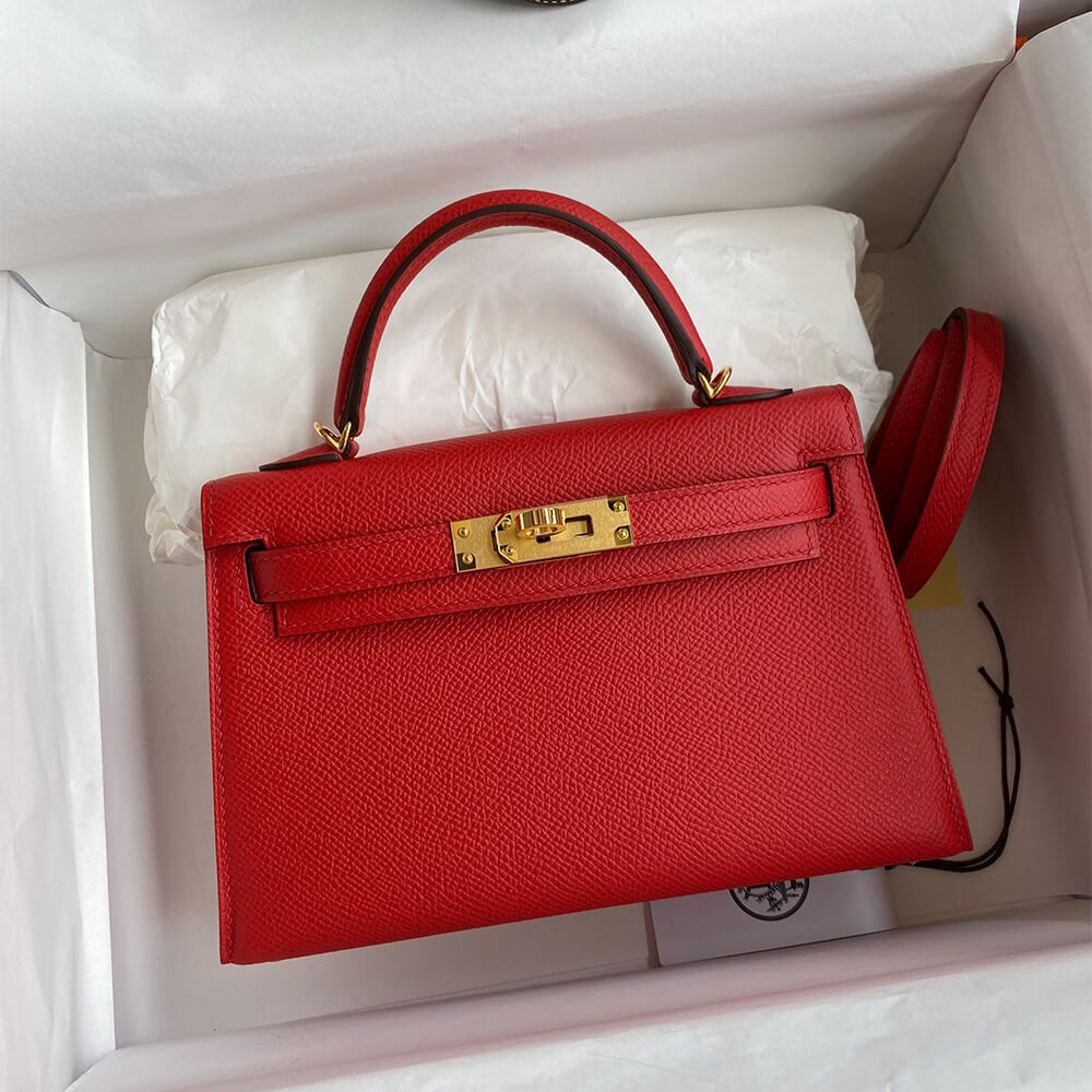 Hermes Mini Kelly II (HIGH-END GRADE) – Hot Red