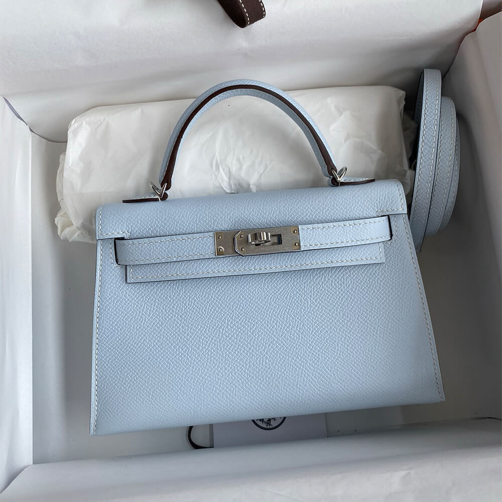 Hermes Mini Kelly II (HIGH-END GRADE) – Light Blue