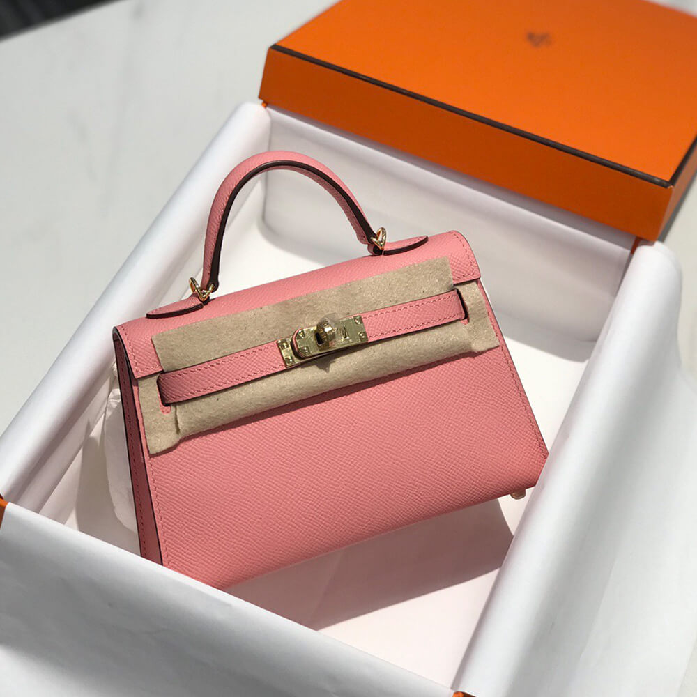 Hermes Mini Kelly II (HIGH-END GRADE) – Light Coral