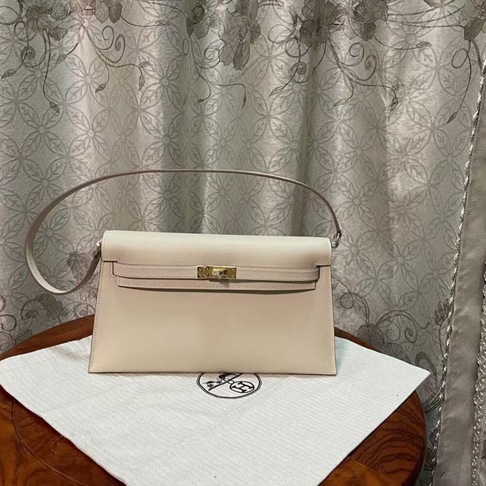 Hermes Kelly Elan – Cream White with Gold Hardware