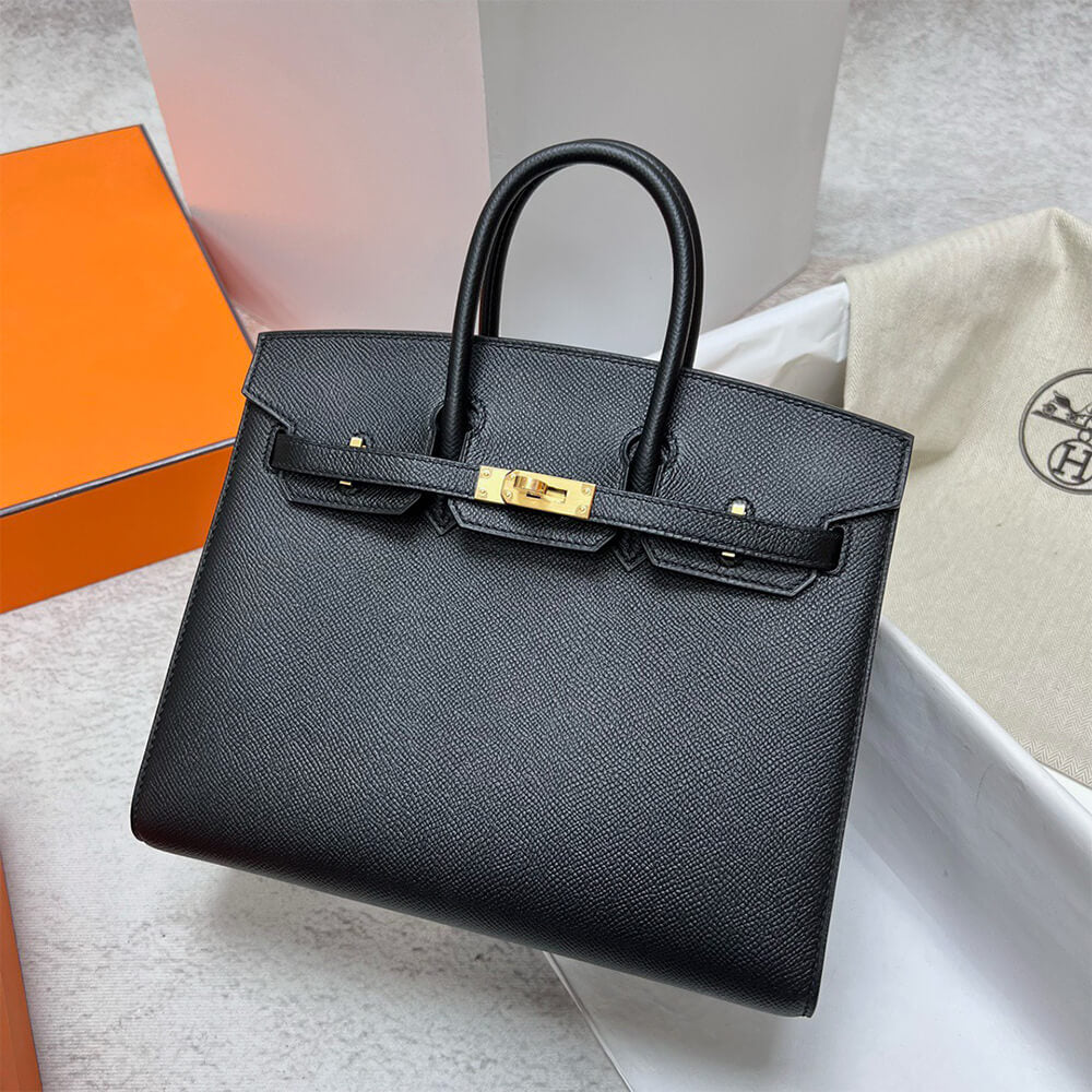 Hermes Birkin 25 Sellier – Black with Gold Hardware (Epsom Leather)