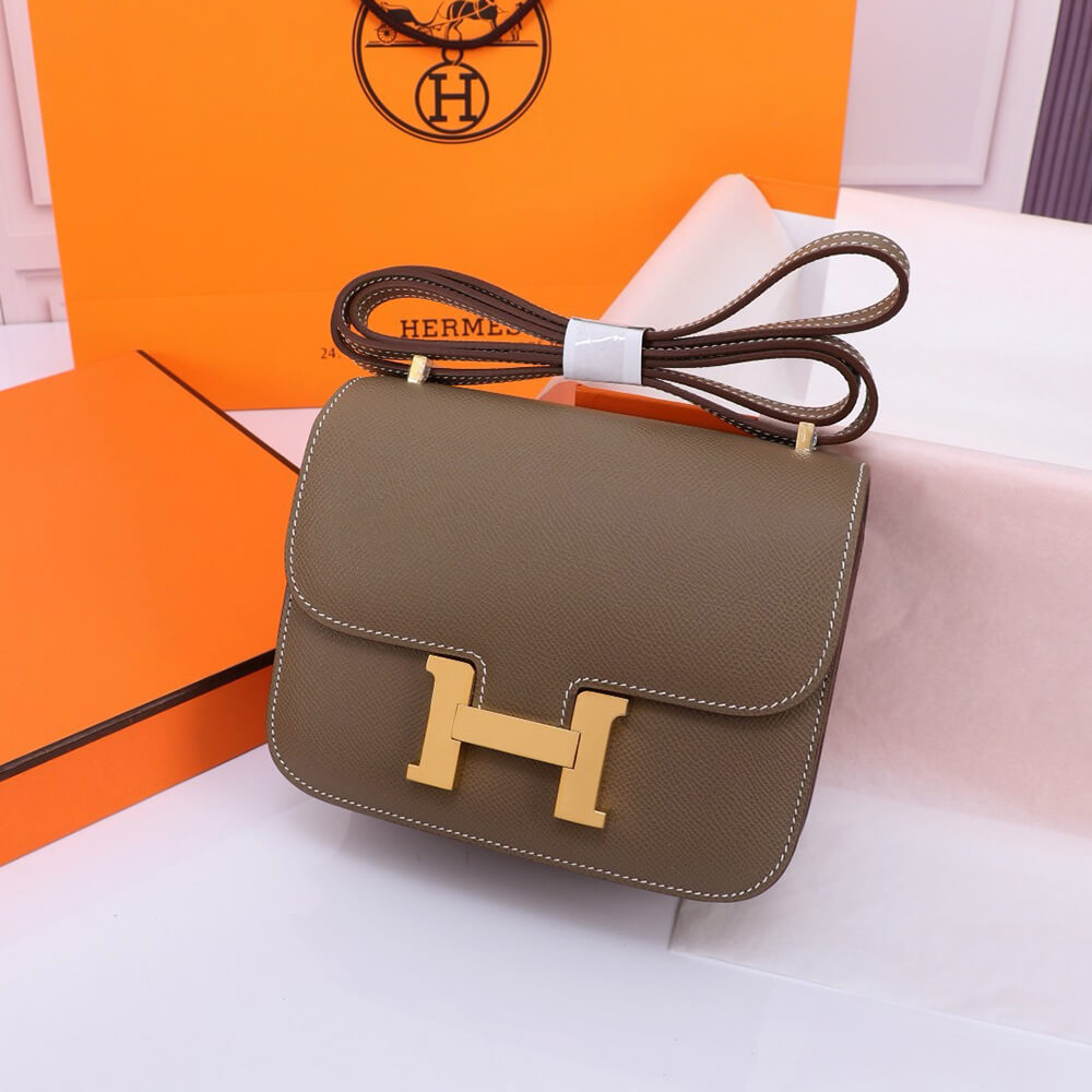 Hermes Constance 18 – Etoupe Epsom with Gold Hardware (1:1 Mirror Quality)