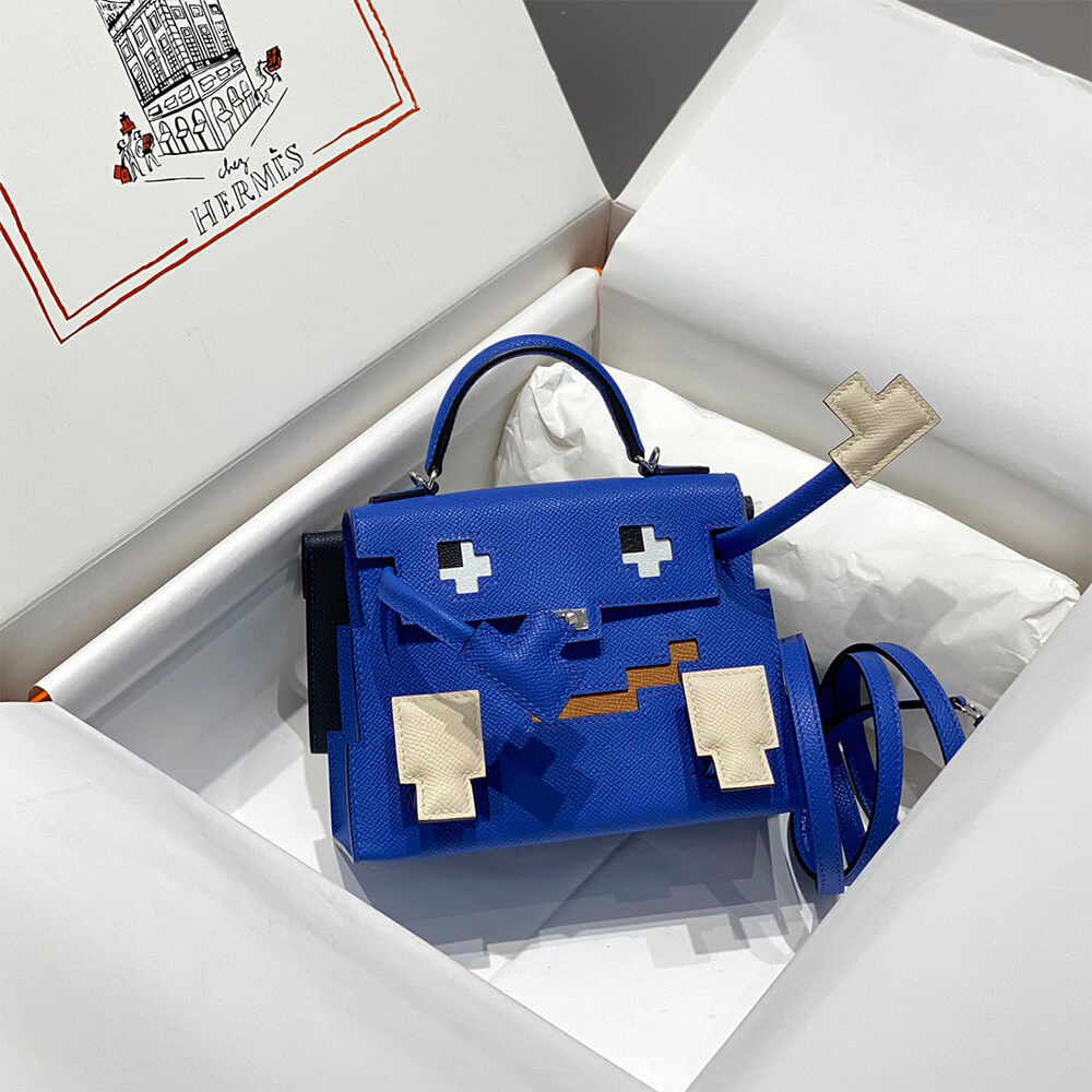 Hermes Kelly Doll Picto – Blue (High-End Grade)