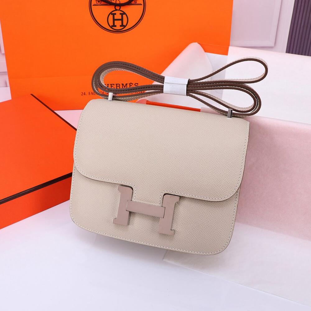 Hermes Constance 18 – Epsom Cream with Silver Hardware