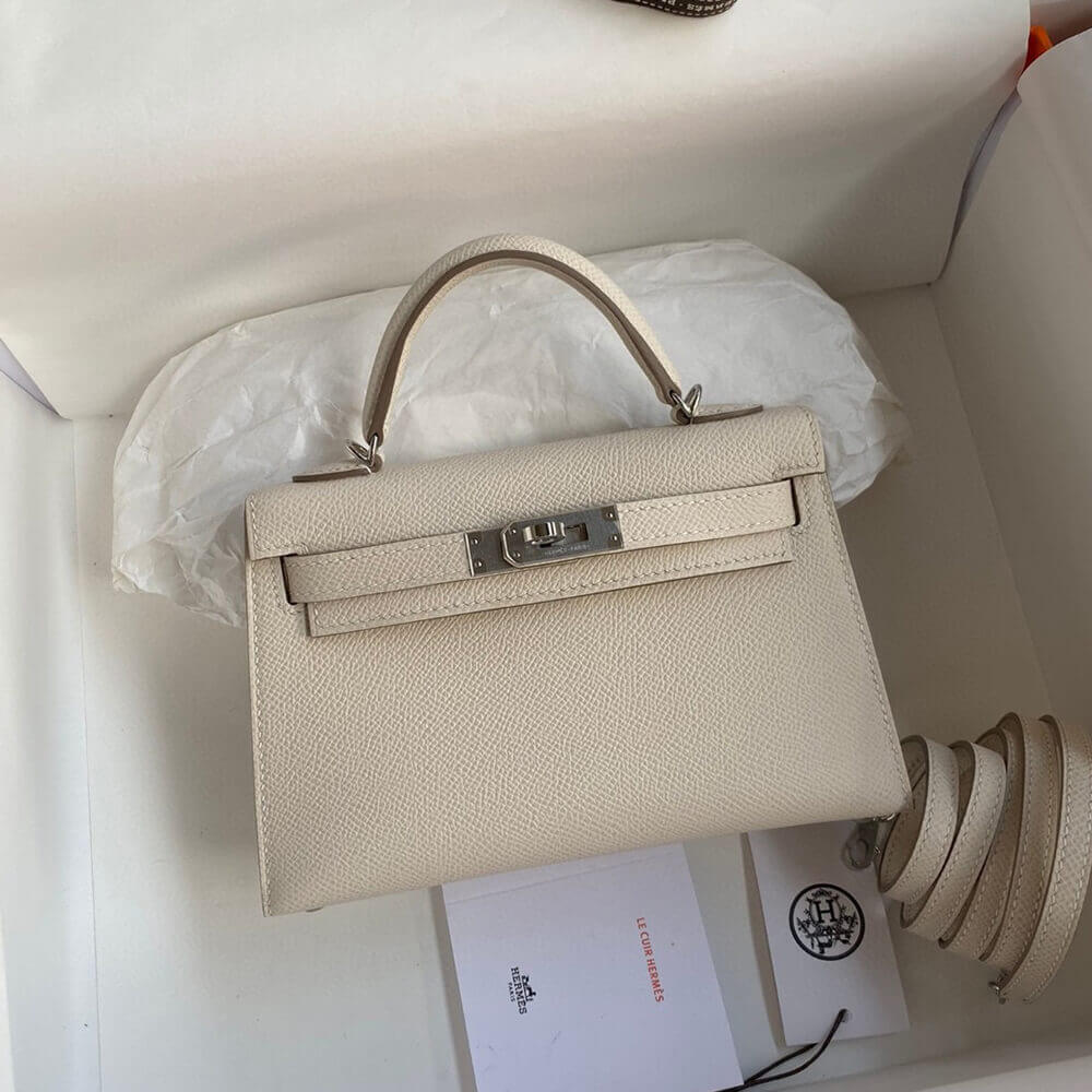 Hermes Mini Kelly II – Cream White