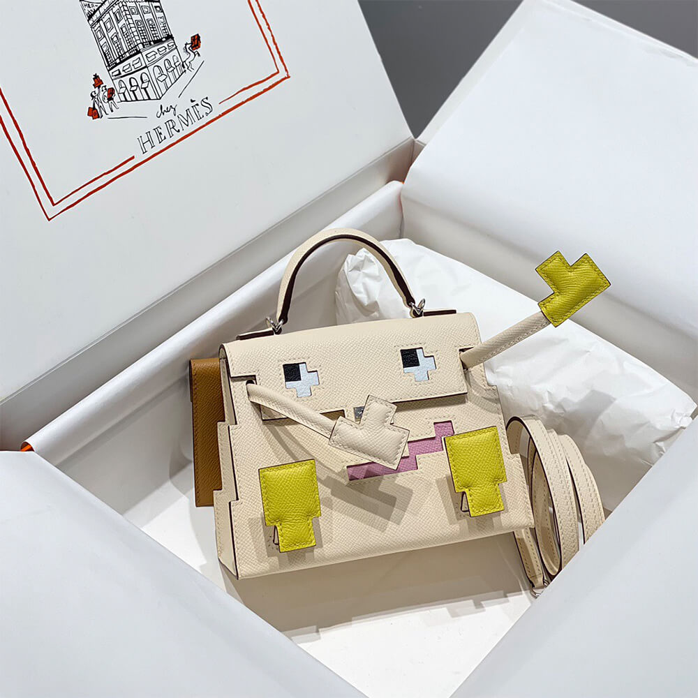 Hermes Kelly Doll Picto – Cream White (High-End Grade)