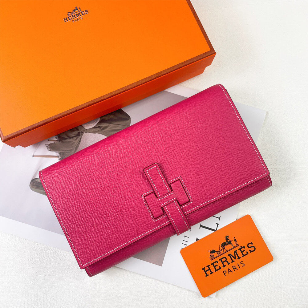 Hermes New H Passant Toutenmain Wallet – Rose Azalee
