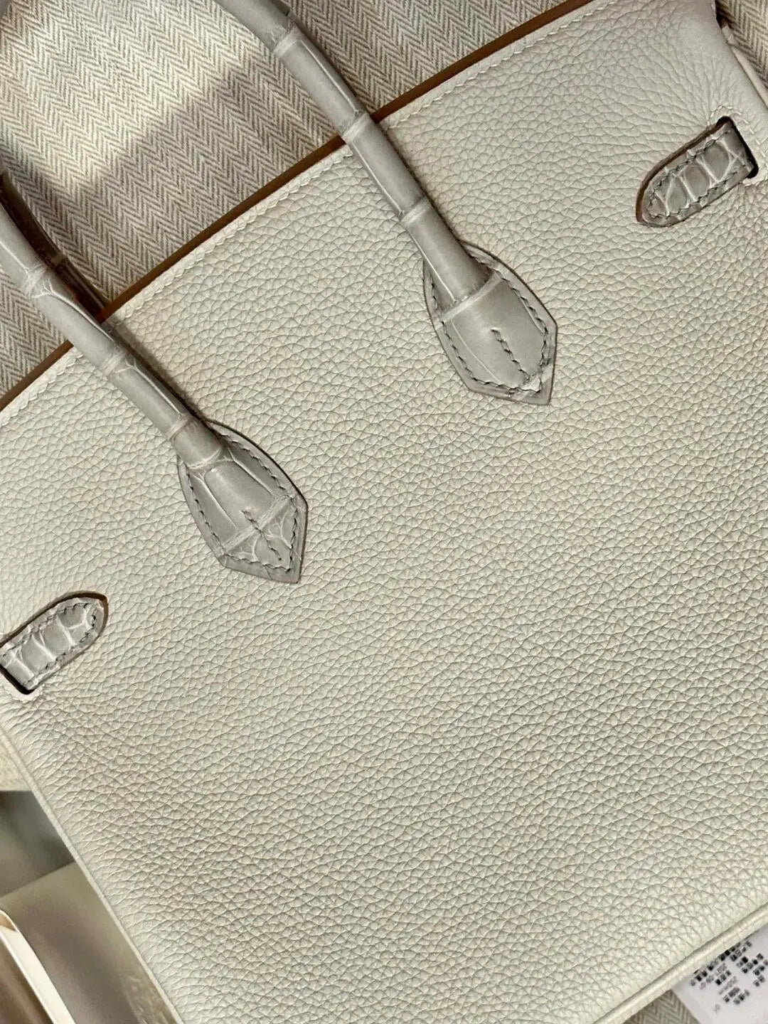 BKbag-Togo leather + crocodile leather combination