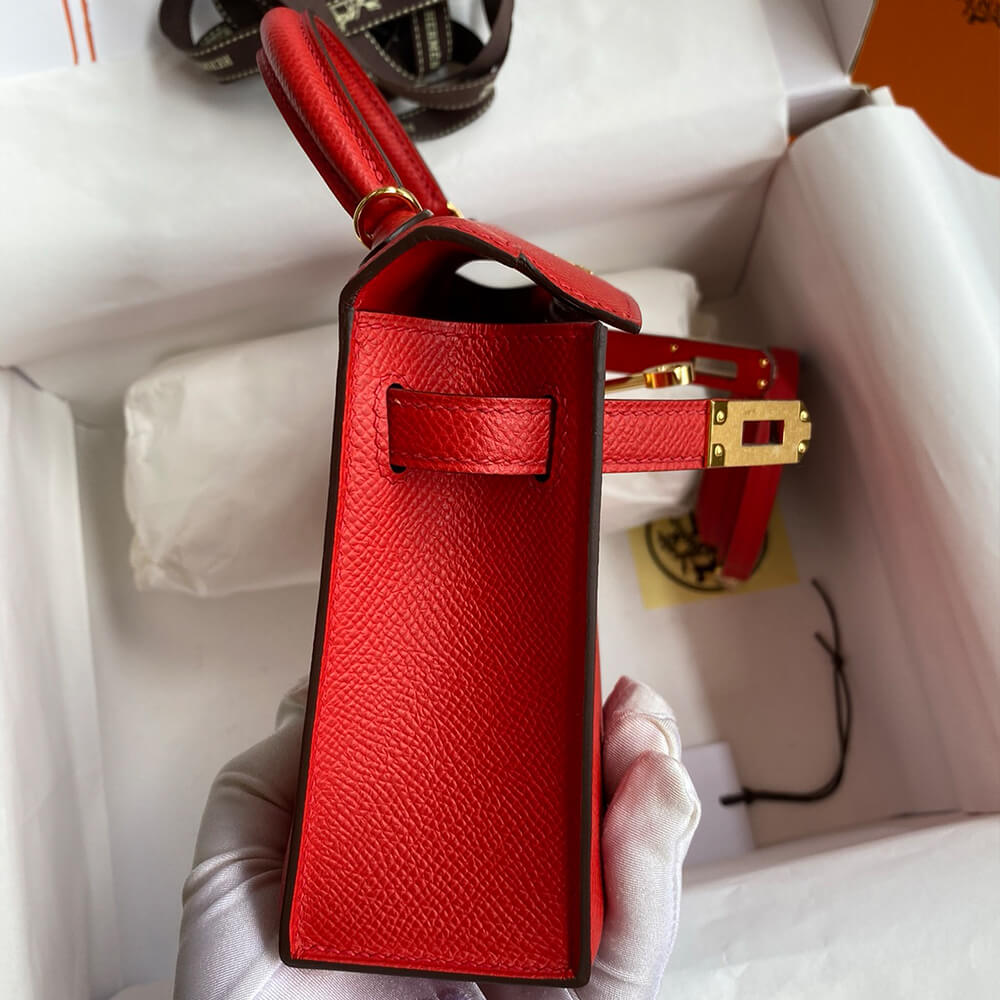 Hermes Mini Kelly II (HIGH-END GRADE) – Hot Red