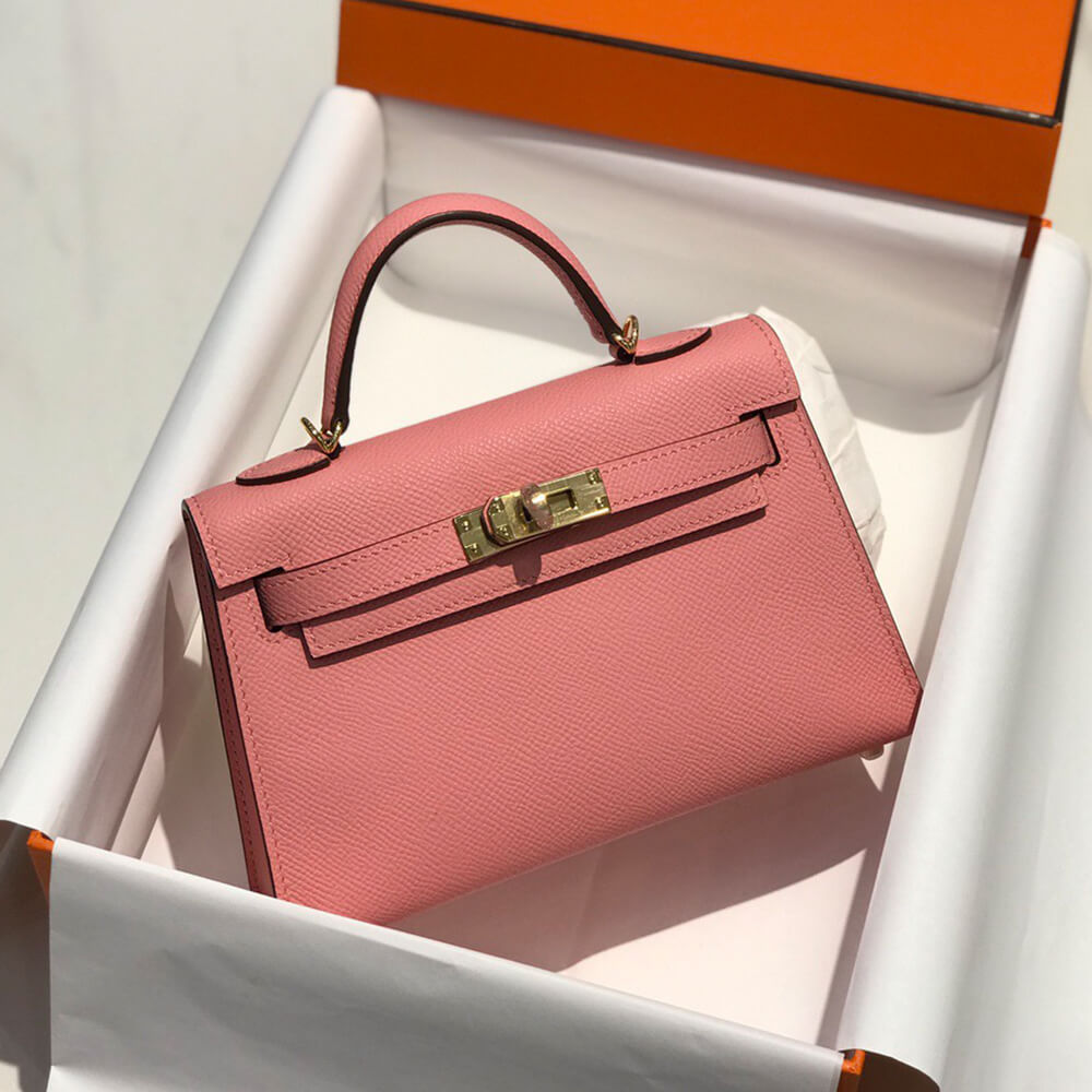Hermes Mini Kelly II (HIGH-END GRADE) – Light Coral