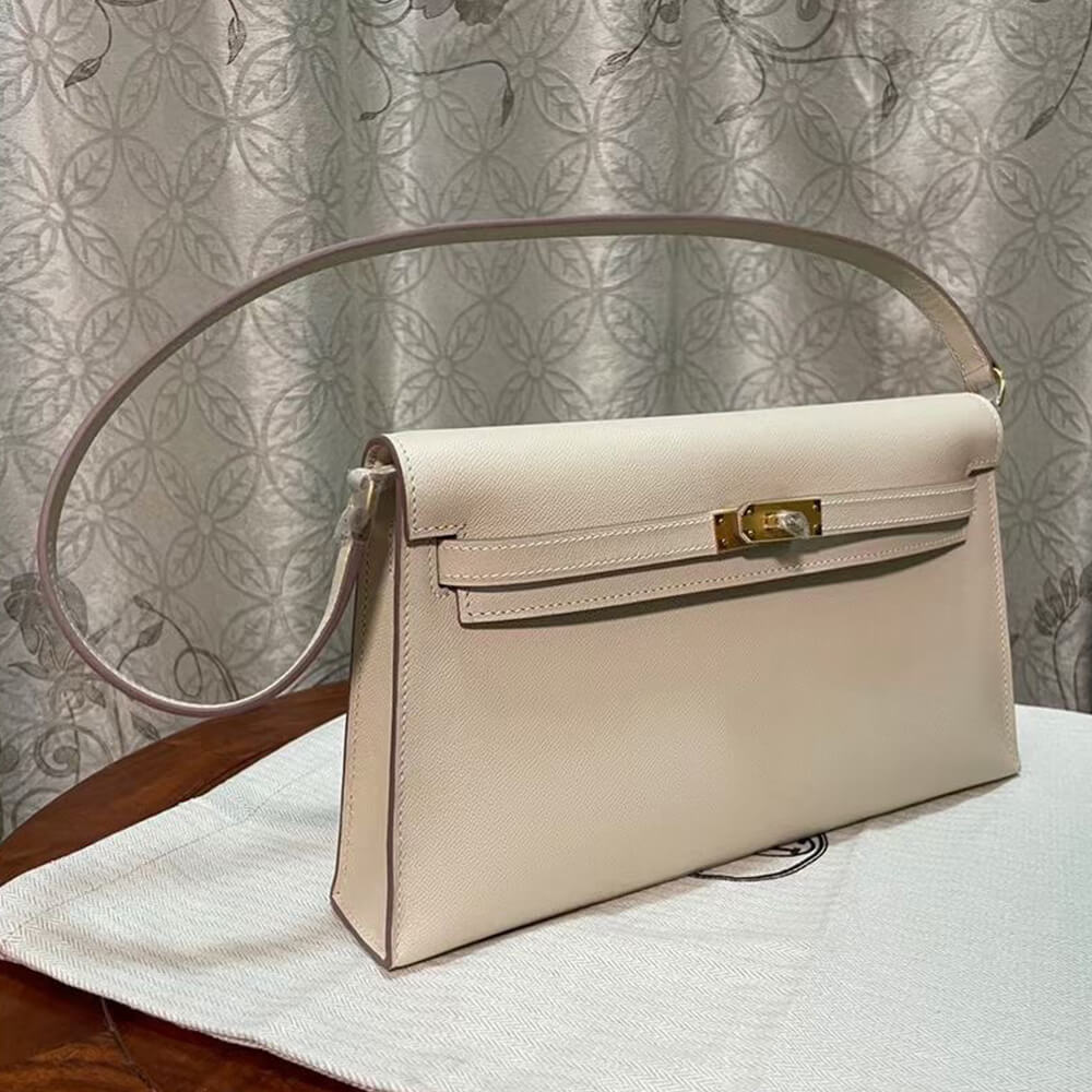 Hermes Kelly Elan – Cream White with Gold Hardware