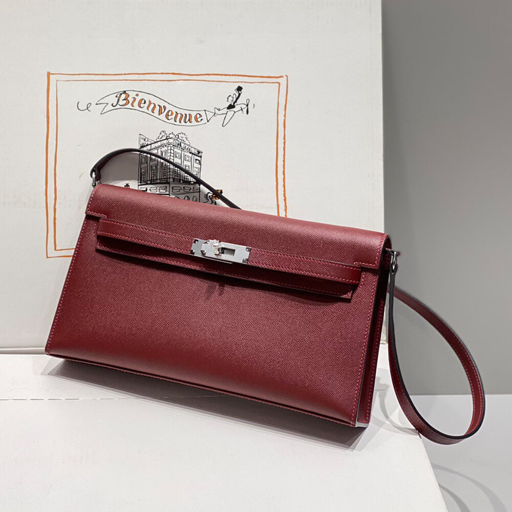 Hermes Kelly Elan – Rouge, Silver Hardware