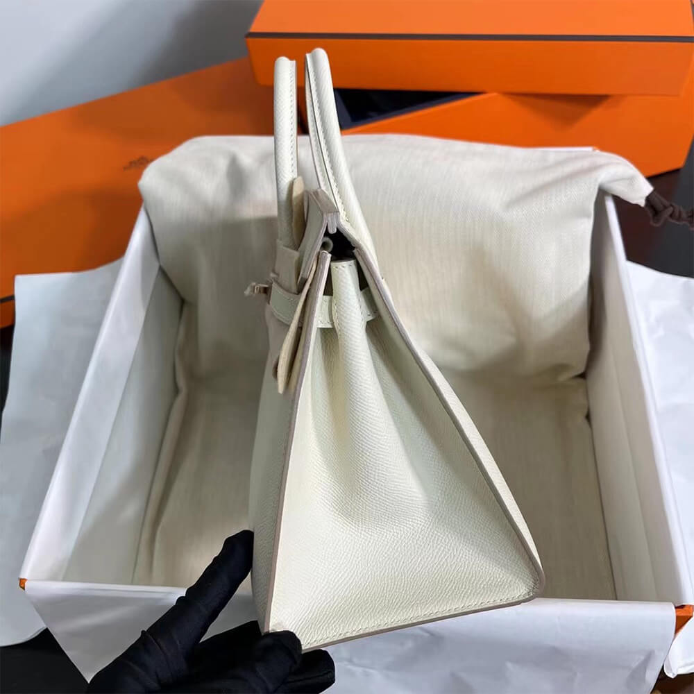 Hermes Birkin 30 Sellier – Cream with Silver Hardware (Epsom Leather)