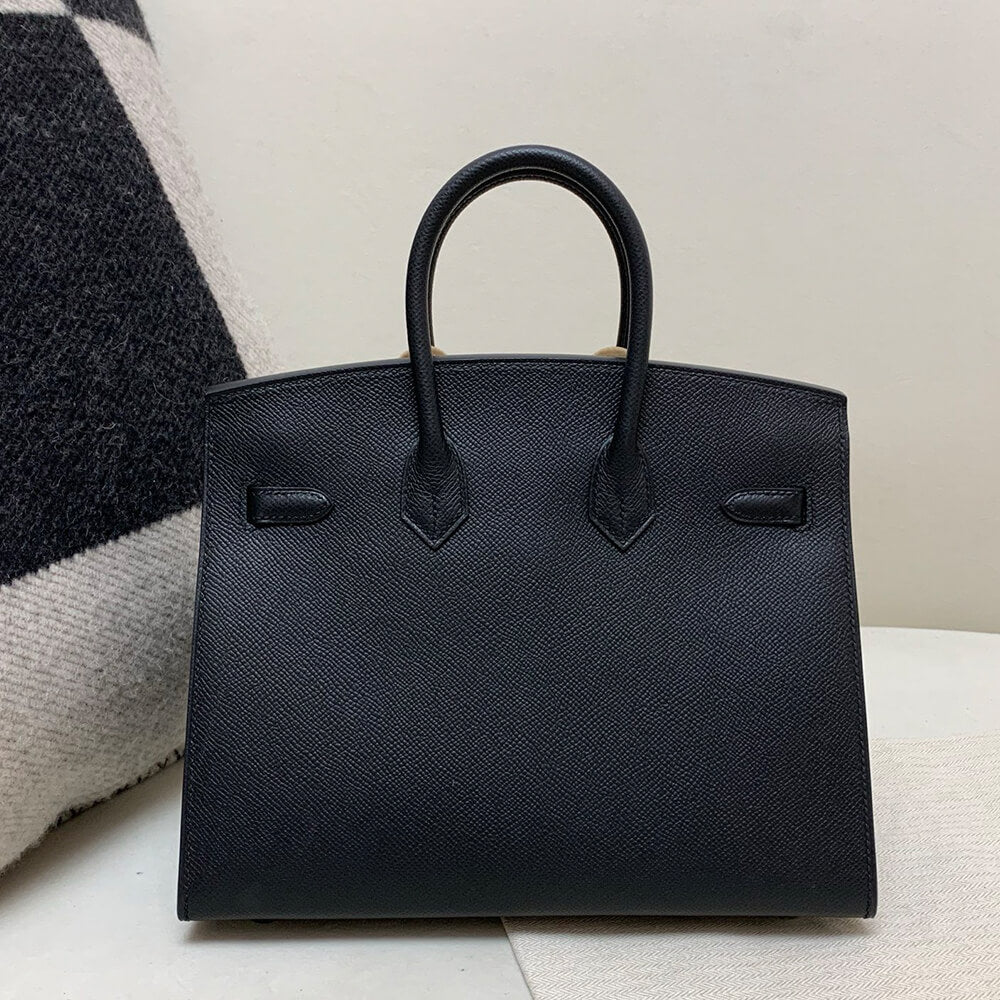 Hermes Birkin 25 Sellier – Black with Silver Hardware (Epsom Leather)