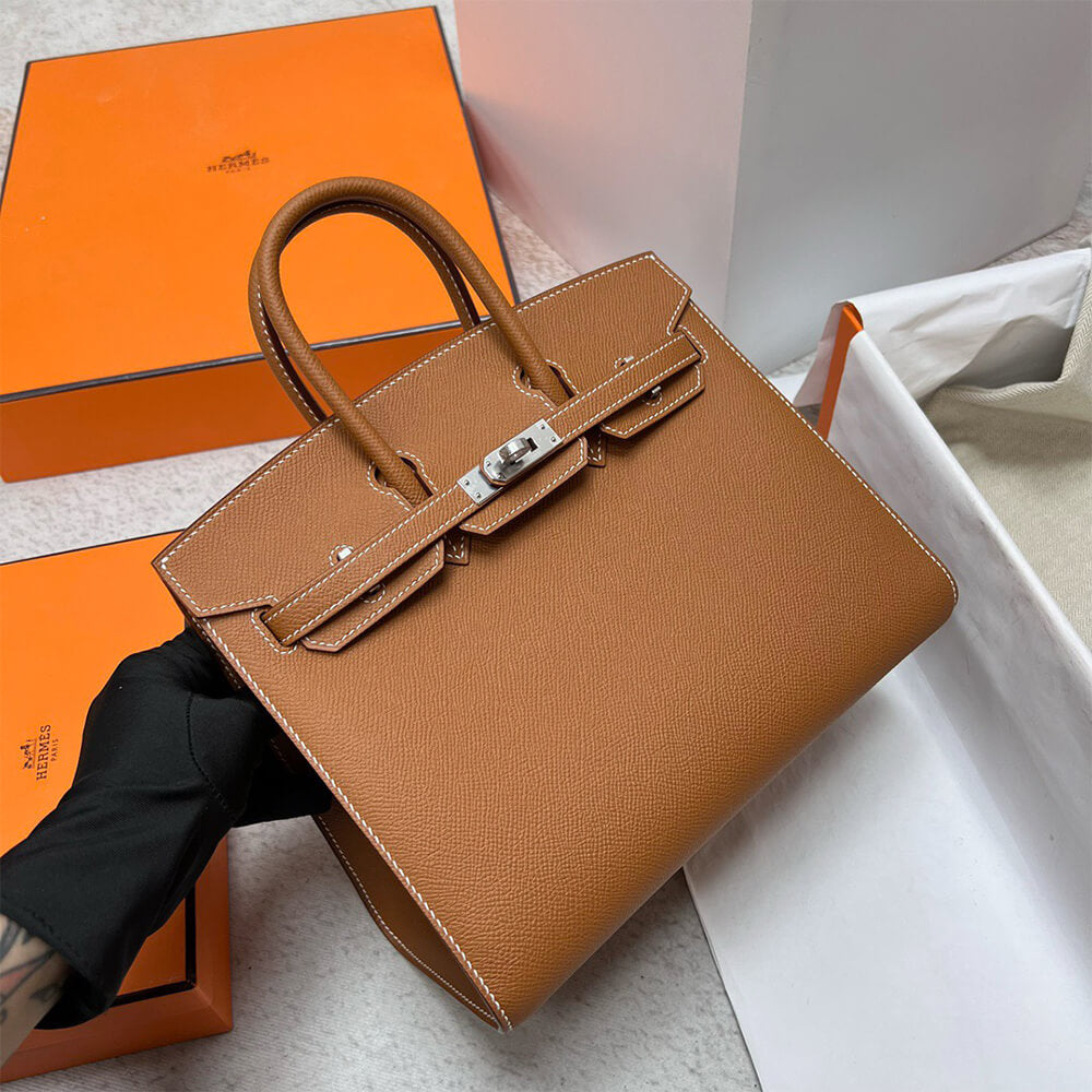 Hermes Birkin 25 Sellier – Gold with Silver Hardware (Epsom Leather)