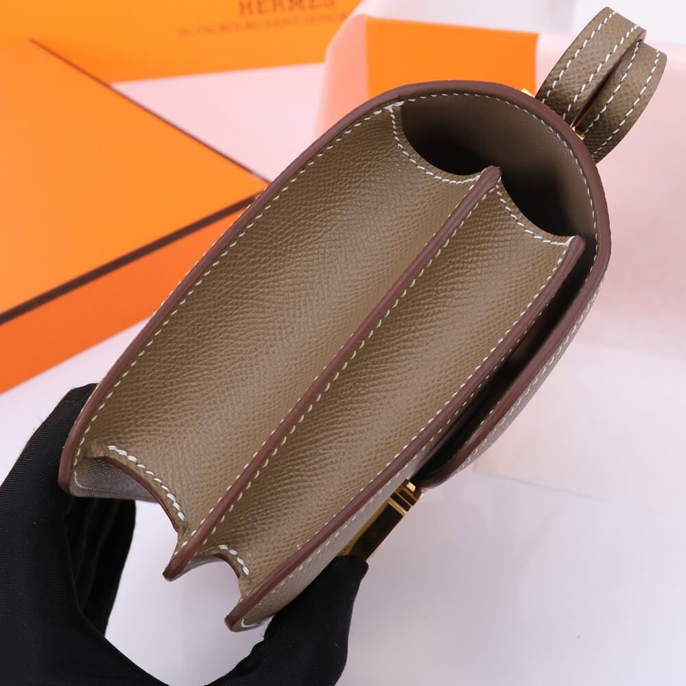Hermes Constance 18 – Etoupe Epsom with Gold Hardware (1:1 Mirror Quality)