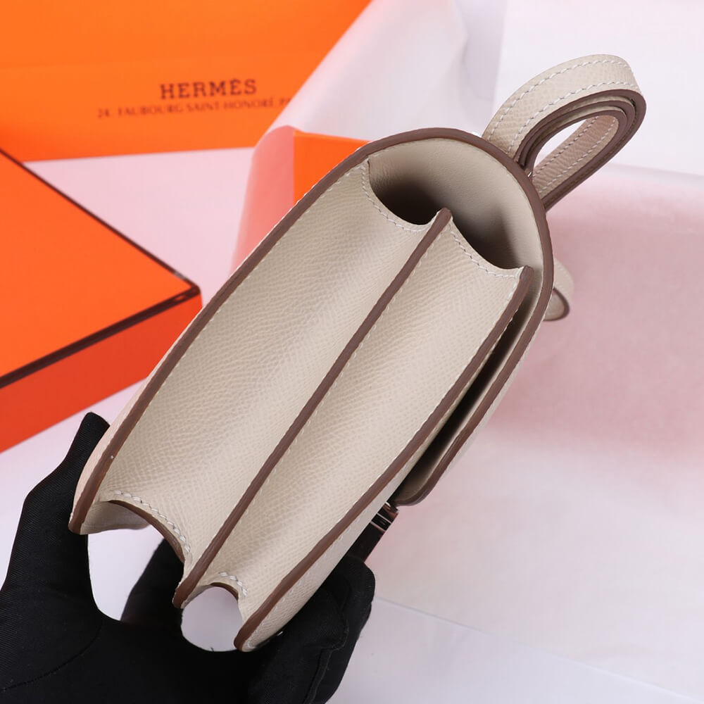 Hermes Constance 18 – Epsom Cream with Silver Hardware