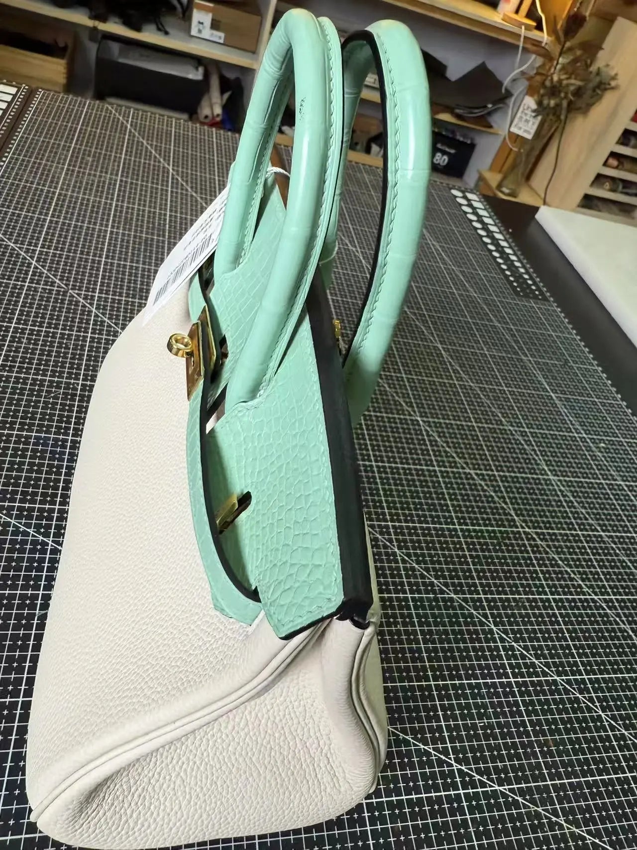 BK-25size-Crocodile leather + Togo leather