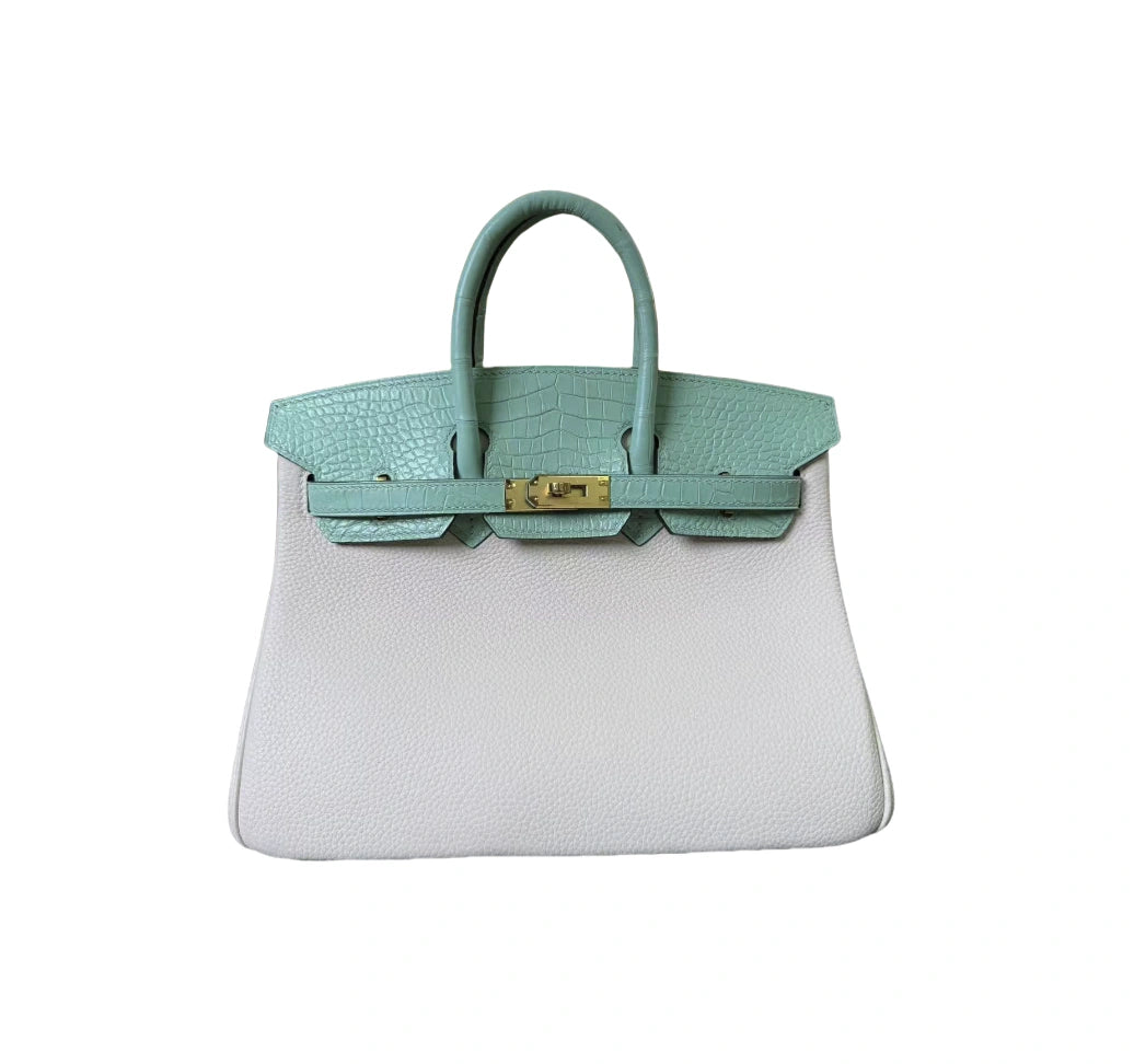 BK-25size-Crocodile leather + Togo leather