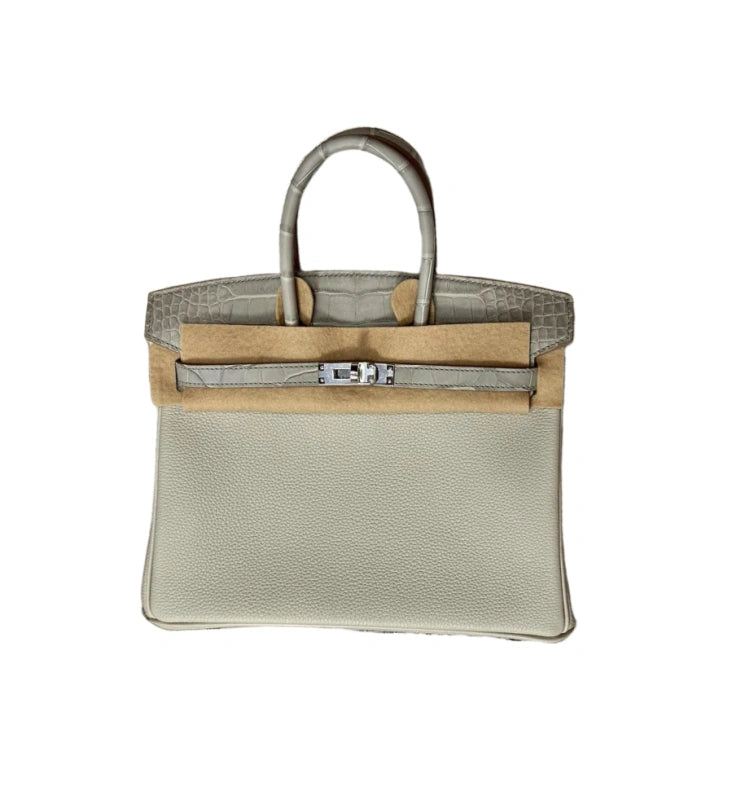 BKbag-Togo leather + crocodile leather combination