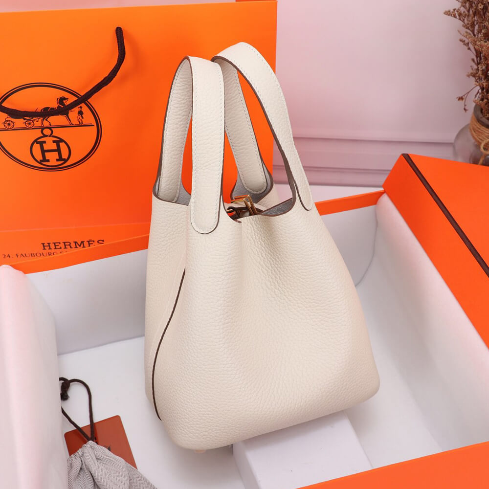 Hermes Picotin Lock 22 Bag – White (1:1 Mirror)