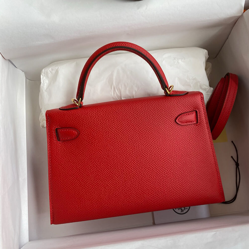Hermes Mini Kelly II (HIGH-END GRADE) – Hot Red