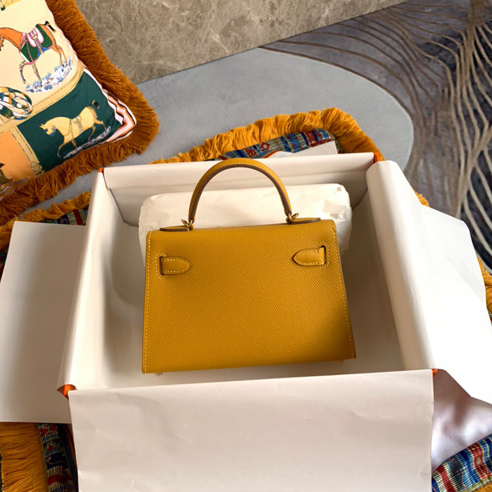 Hermes Mini Kelly II (HIGH-END GRADE) – Yellow Orange