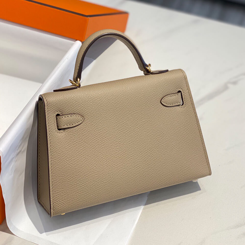 Hermes Mini Kelly II – Khaki Epsom with Gold Hardware (High-End Grade)