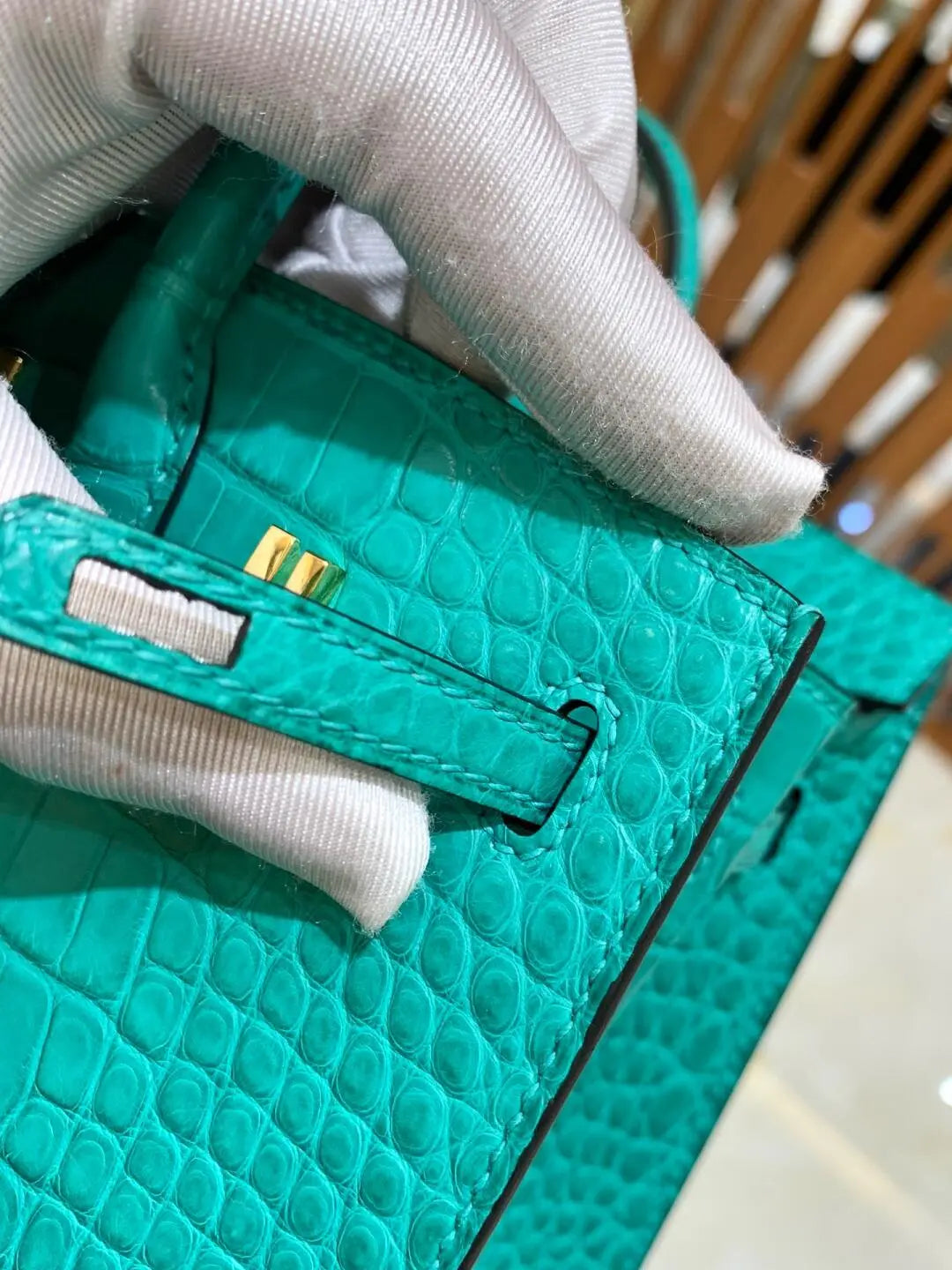BK20 size-Handmade from American crocodile skin