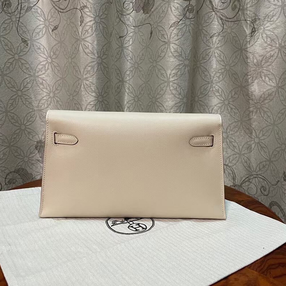 Hermes Kelly Elan – Cream White, Silver Hardware, Madame Leather