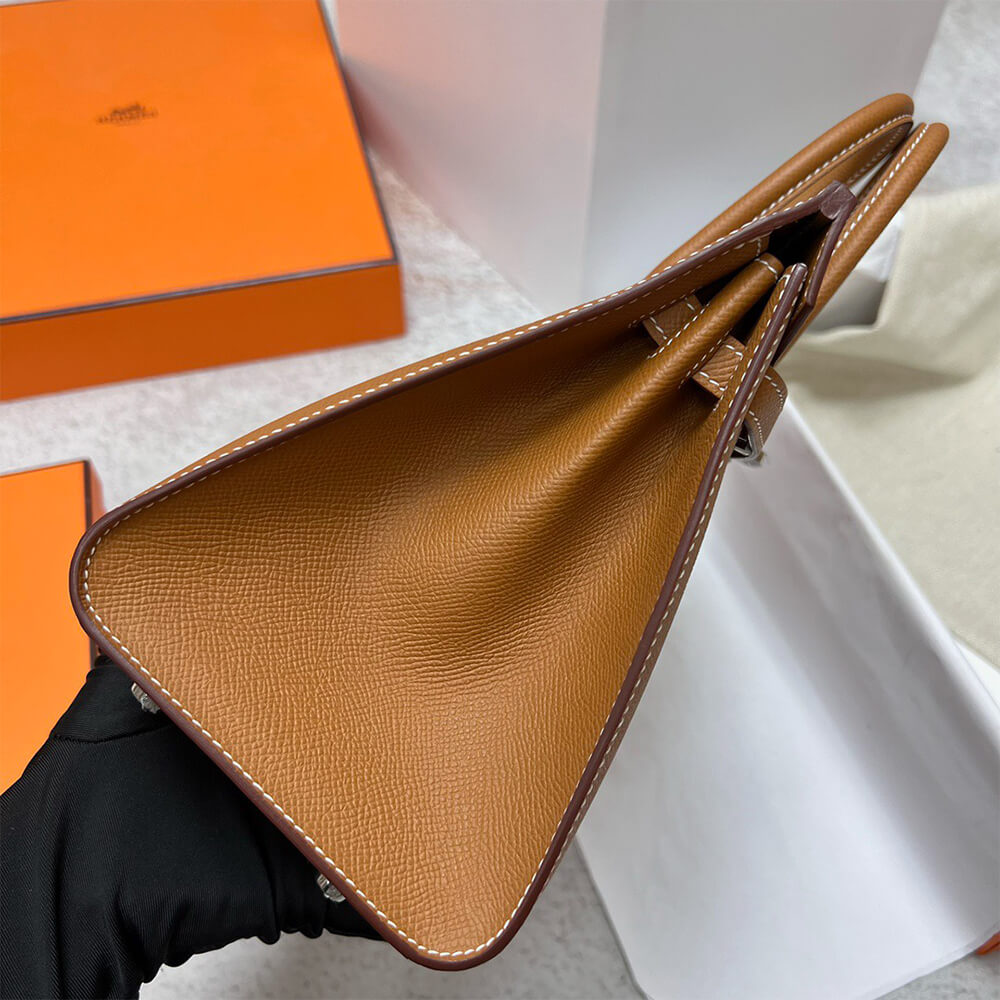 Hermes Birkin 25 Sellier – Gold with Silver Hardware (Epsom Leather)