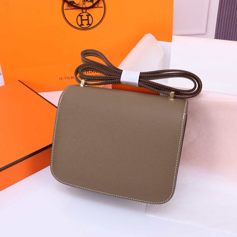 Hermes Constance 18 – Etoupe Epsom with Gold Hardware (1:1 Mirror Quality)
