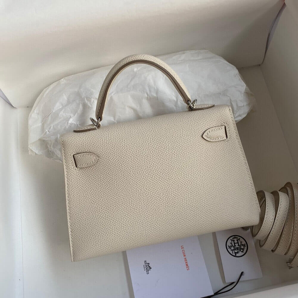 Hermes Mini Kelly II – Cream White