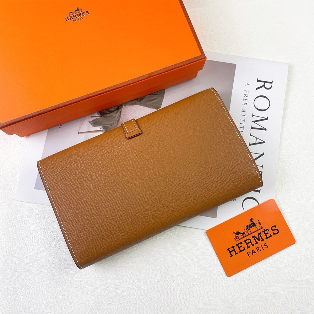 Hermes New H Passant Toutenmain Wallet – Brown