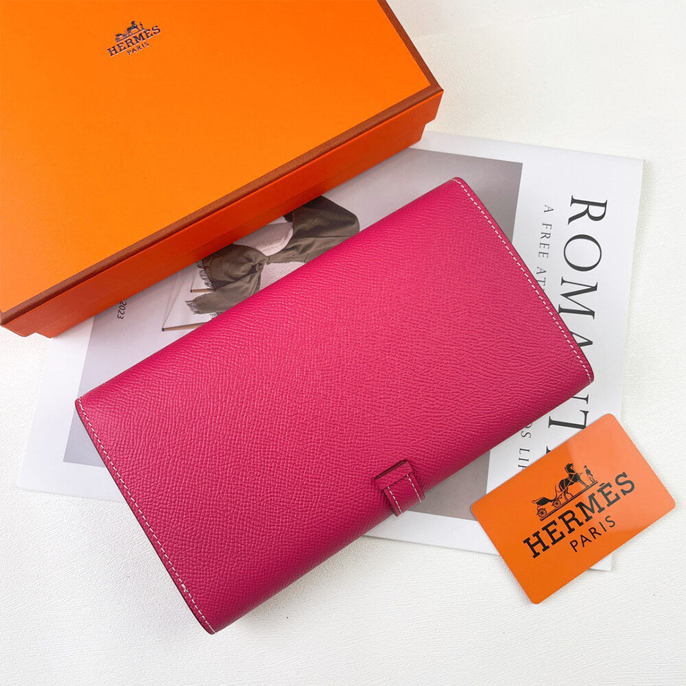 Hermes New H Passant Toutenmain Wallet – Rose Azalee