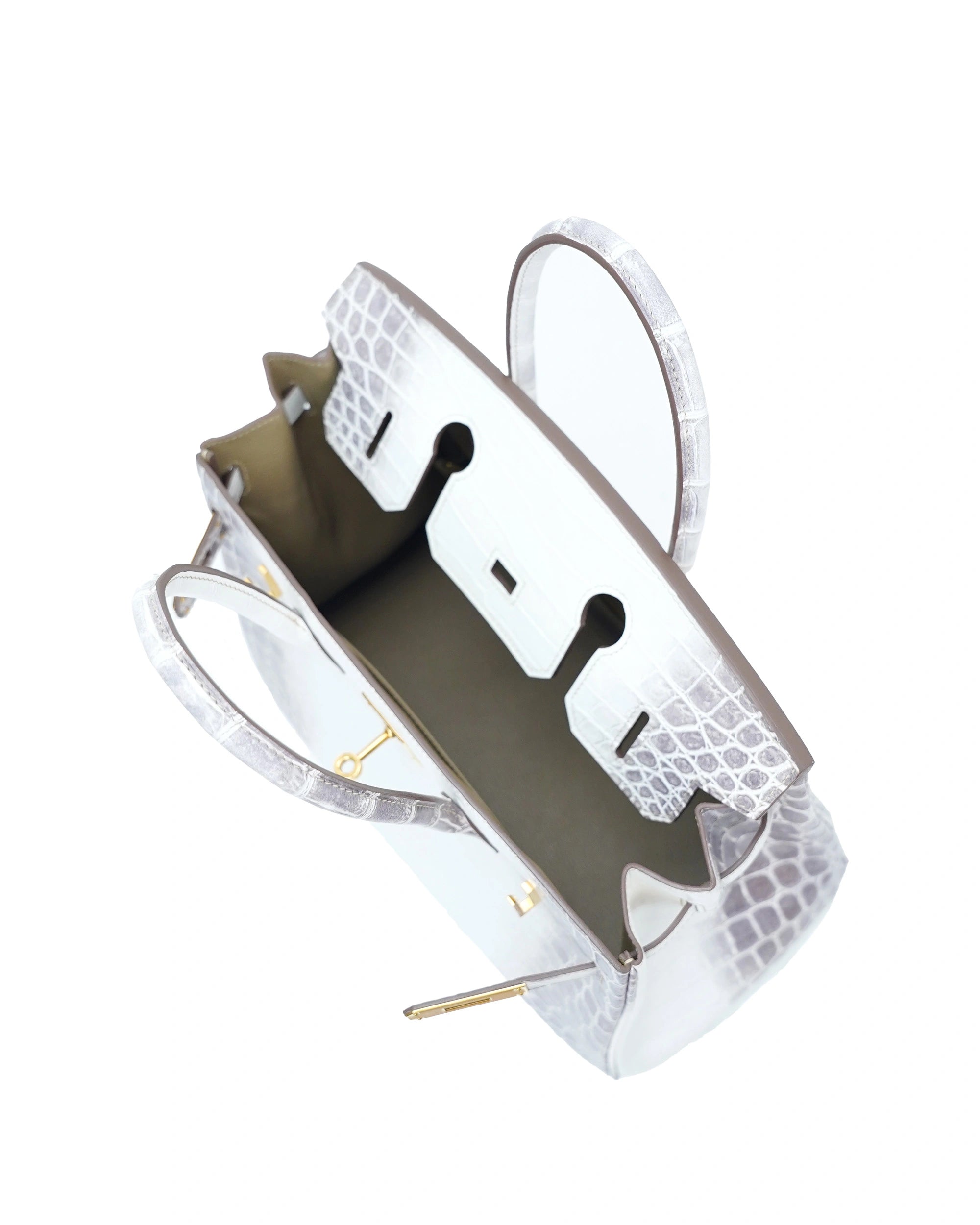 Ladies' handbag, Himalayan Nile crocodile material, size 30