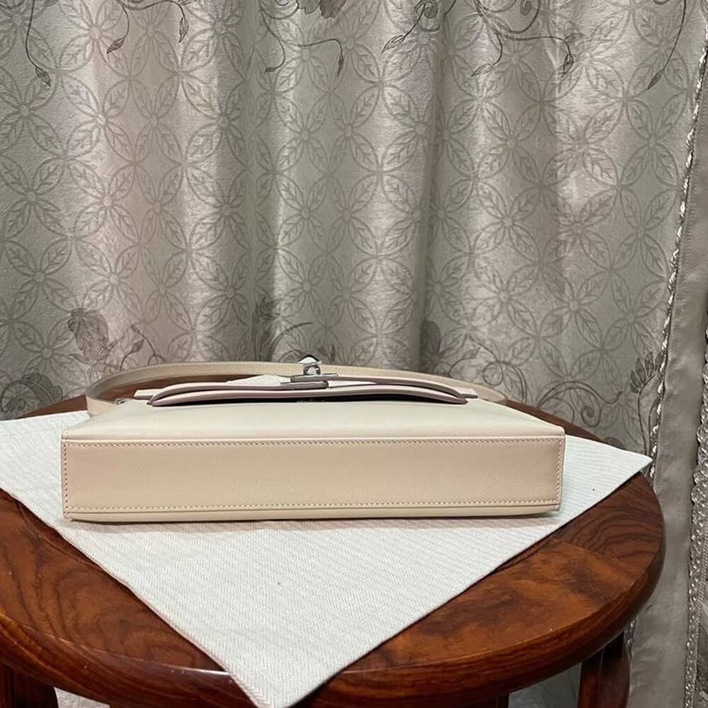 Hermes Kelly Elan – Cream White, Silver Hardware, Madame Leather