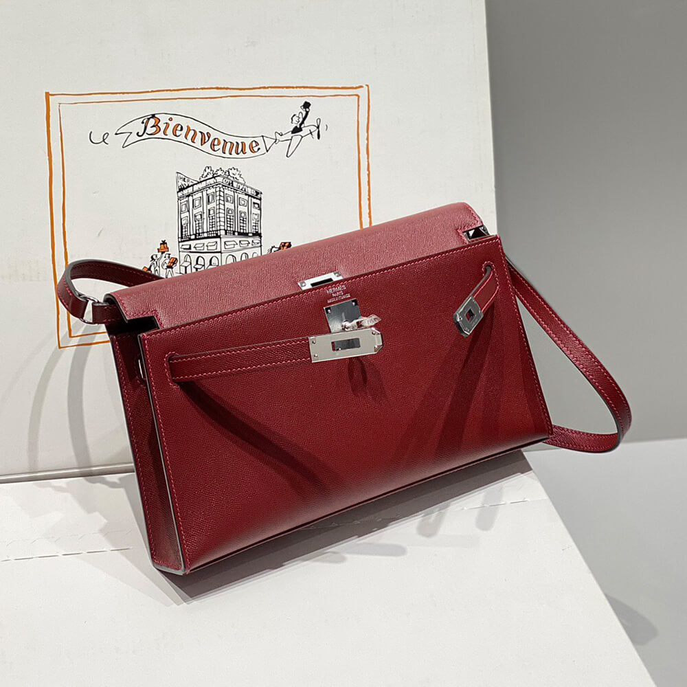 Hermes Kelly Elan – Rouge, Silver Hardware